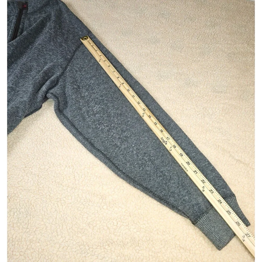 Cremieux 2XT Quarter Zip Sweater‎ Gray Cotton Pullover Elbow Patch Reversible